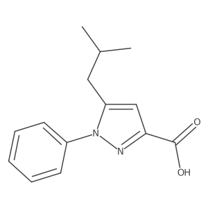 5-(2-methylpropyl)-1-phenyl-1H-pyrazole-3-carboxylic acid结构式
