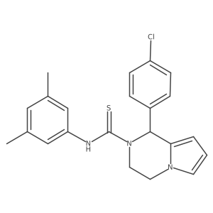 1-(4-chlorophenyl)-N-(3,5-dimethylphenyl)-3,4-dihydropyrrolo[1,2-a]pyrazine-2(1H)-carbothioamide Structure