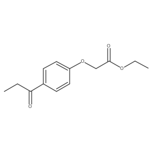 Ethyl 2-(4-propionylphenoxy)acetate结构式