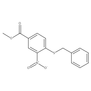 4-Benzylsulfanyl-3-nitro-benzoic acid methyl ester结构式