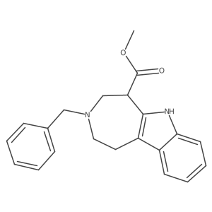 Azepino[4,5-B]indole-5-carboxylic acid,1,2,3,4,5,6-hexahydro-3-(phenylmethyl)-,methyl ester结构式