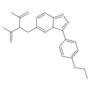 3-((3-(4-Ethoxyphenyl)-[1,2,4]triazolo[4,3-b]pyridazin-6-yl)thio)pentane-2,4-dione Structure