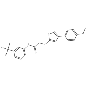2-((3-(4-methoxyphenyl)-1,2,4-thiadiazol-5-yl)thio)-N-(3-(trifluoromethyl)phenyl)acetamide结构式