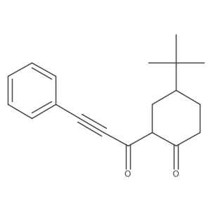 4-Tert-butyl-2-(3-phenylprop-2-ynoyl)cyclohexan-1-one结构式