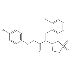 2-(4-chlorophenoxy)-N-(1,1-dioxidotetrahydrothiophen-3-yl)-N-(2-fluorobenzyl)acetamide结构式