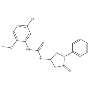 1-(5-Chloro-2-methoxyphenyl)-3-(5-oxo-1-phenylpyrrolidin-3-yl)urea结构式