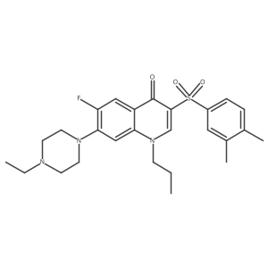 3-((3,4-dimethylphenyl)sulfonyl)-7-(4-ethylpiperazin-1-yl)-6-fluoro-1-propylquinolin-4(1H)-one Structure