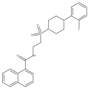 N-(2-((4-(2-fluorophenyl)piperazin-1-yl)sulfonyl)ethyl)-1-naphthamide结构式