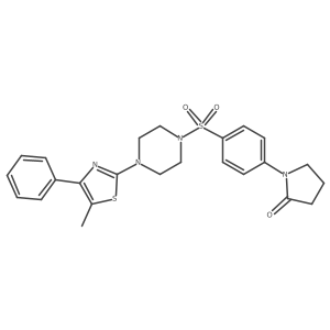 1-(4-{[4-(5-Methyl-4-phenyl-1,3-thiazol-2-yl)-1-piperazinyl]sulfonyl}phenyl)-2-pyrrolidinone结构式