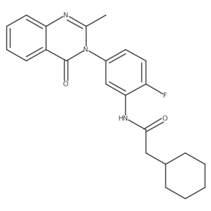 2-cyclohexyl-N-(2-fluoro-5-(2-methyl-4-oxoquinazolin-3(4H)-yl)phenyl)acetamide Structure