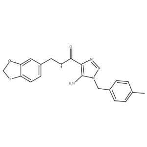 5-amino-N-(1,3-benzodioxol-5-ylmethyl)-1-(4-methylbenzyl)-1H-1,2,3-triazole-4-carboxamide Structure