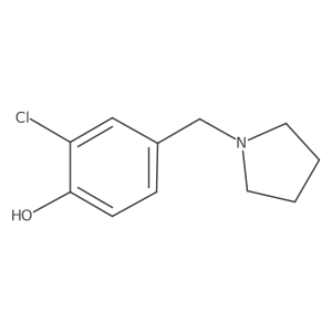 Phenol, 2-chloro-4-(1-pyrrolidinylmethyl)-结构式
