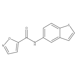 N-(benzo[b]thiophen-5-yl)isoxazole-5-carboxamide结构式