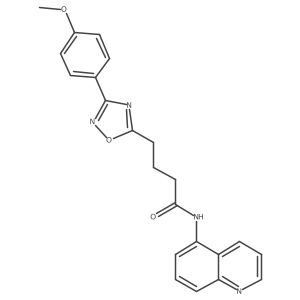 4-[3-(4-methoxyphenyl)-1,2,4-oxadiazol-5-yl]-N-(5-quinolinyl)butanamide Structure