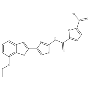 N-(4-(7-ethoxybenzofuran-2-yl)thiazol-2-yl)-5-nitrofuran-2-carboxamide结构式