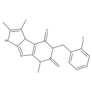 2-[(2-fluorophenyl)methyl]-4,7,8-trimethyl-6H-purino[7,8-a]imidazole-1,3-dione Structure