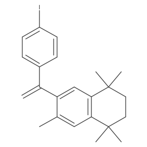 6-[1-(4-Iodo-phenyl)-vinyl]-1,1,4,4,7-pentamethyl-1,2,3,4-tetrahydro-naphthalene结构式