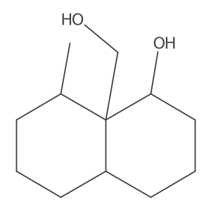 rel-(4R,4aS,5R,8aS)-Octahydro-4-hydroxy-5-methyl-4a(2H)-naphthalenemethanol结构式
