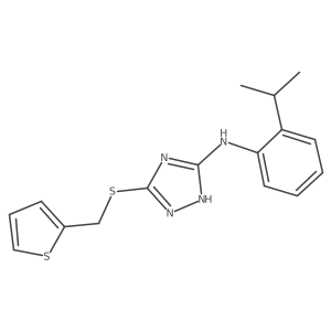N-(2-Isopropylphenyl)-3-[(2-Thienylmethyl)thio]-1h-1,2,4-Triazol-5-Amine结构式
