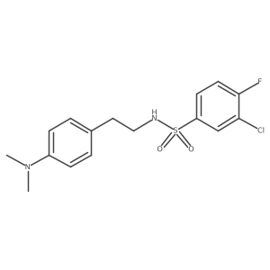 3-chloro-N-(4-(dimethylamino)phenethyl)-4-fluorobenzenesulfonamide Structure