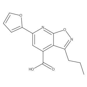 6-(Furan-2-yl)-3-propyl-[1,2]oxazolo[5,4-b]pyridine-4-carboxylic acid Structure