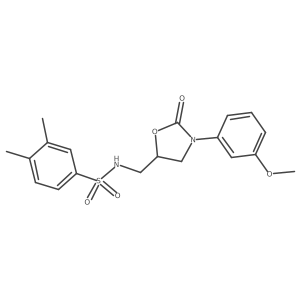 N-((3-(3-methoxyphenyl)-2-oxooxazolidin-5-yl)methyl)-3,4-dimethylbenzenesulfonamide Structure