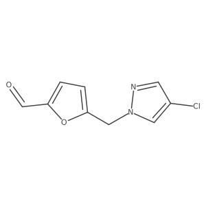 5-[(4-chloro-1H-pyrazol-1-yl)methyl]furan-2-carbaldehyde Structure