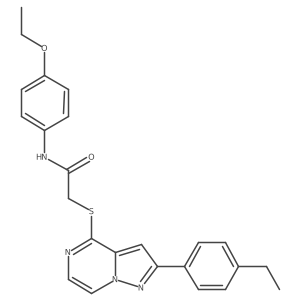 N-(4-ethoxyphenyl)-2-{[2-(4-ethylphenyl)pyrazolo[1,5-a]pyrazin-4-yl]sulfanyl}acetamide Structure