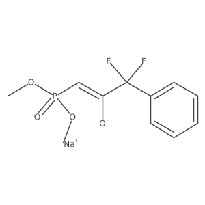 Sodium 1-(dimethoxyphosphoryl)-3,3-difluoro-3-phenylprop-1-en-2-olate结构式