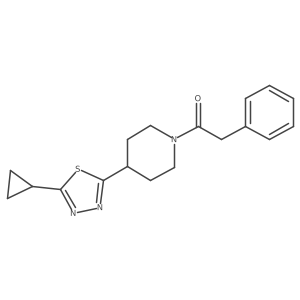 1-(4-(5-Cyclopropyl-1,3,4-thiadiazol-2-yl)piperidin-1-yl)-2-phenylethanone Structure