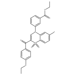 ethyl 3-[2-(4-ethoxybenzoyl)-6-fluoro-1,1-dioxido-4H-1,4-benzothiazin-4-yl]benzoate Structure