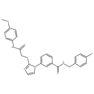 N-(4-fluorobenzyl)-3-(2-((2-((4-methoxyphenyl)amino)-2-oxoethyl)thio)-1H-imidazol-1-yl)benzamide Structure
