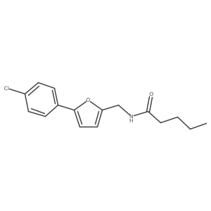 N-[[5-(4-Chlorophenyl)-2-furanyl]methyl]pentanamide结构式
