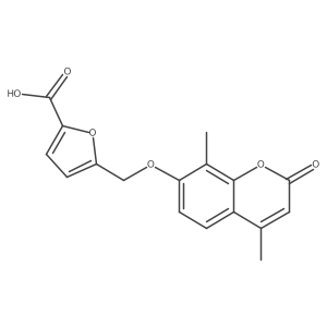 5-{[(4,8-dimethyl-2-oxo-2H-chromen-7-yl)oxy]methyl}-2-furoic acid结构式