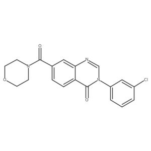 O=C(c1ccc2c(=O)n(-c3cccc(Cl)c3)cnc2c1)N1CCOCC1结构式