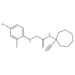 2-[(4-bromo-2-methylphenyl)amino]-N-(1-cyanocycloheptyl)acetamide结构式
