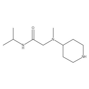 2-[Methyl(piperidin-4-yl)amino]-N-(propan-2-yl)acetamide结构式