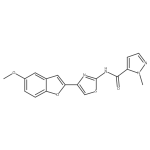 N-(4-(5-methoxybenzofuran-2-yl)thiazol-2-yl)-1-methyl-1H-pyrazole-5-carboxamide Structure