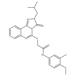 N-(3-chloro-4-methoxyphenyl)-2-((2-isobutyl-3-oxo-2,3-dihydroimidazo[1,2-c]quinazolin-5-yl)thio)acetamide结构式