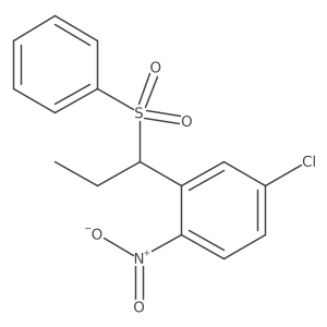 4-Chloro-1-nitro-2-[1-(phenylsulfonyl)propyl]benzene结构式