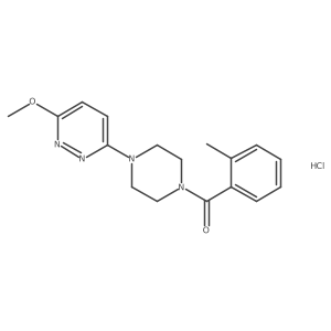 (4-(6-Methoxypyridazin-3-yl)piperazin-1-yl)(o-tolyl)methanone hydrochloride Structure