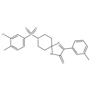 8-((3-Chloro-4-methylphenyl)sulfonyl)-3-(m-tolyl)-1,4,8-triazaspiro[4.5]dec-3-en-2-one Structure