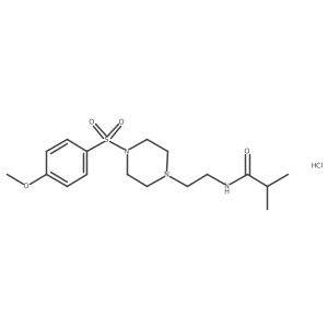 N-(2-(4-((4-methoxyphenyl)sulfonyl)piperazin-1-yl)ethyl)isobutyramide hydrochloride结构式