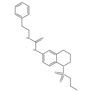 CCCS(=O)(=O)N1CCCc2cc(NC(=O)NCCc3ccccc3)ccc21结构式