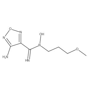 4-amino-N-hydroxy-N-(3-methoxypropyl)-1,2,5-oxadiazole-3-carboximidamide结构式