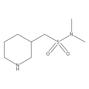 N,N-dimethyl-1-piperidin-3-ylmethanesulfonamide结构式