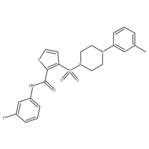 N-(3-fluorophenyl)-3-{[4-(3-methylphenyl)piperazin-1-yl]sulfonyl}thiophene-2-carboxamide Structure