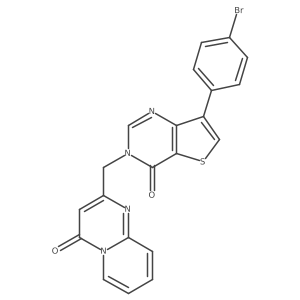 2-{[7-(4-bromophenyl)-4-oxothieno[3,2-d]pyrimidin-3(4H)-yl]methyl}-4H-pyrido[1,2-a]pyrimidin-4-one结构式