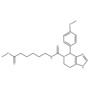 methyl 6-(4-(4-methoxyphenyl)-4,5,6,7-tetrahydro-3H-imidazo[4,5-c]pyridine-5-carboxamido)hexanoate Structure