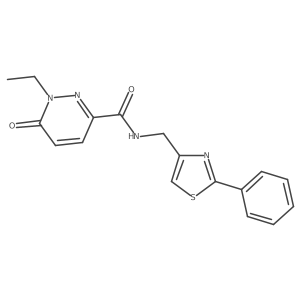 1-ethyl-6-oxo-N-((2-phenylthiazol-4-yl)methyl)-1,6-dihydropyridazine-3-carboxamide Structure